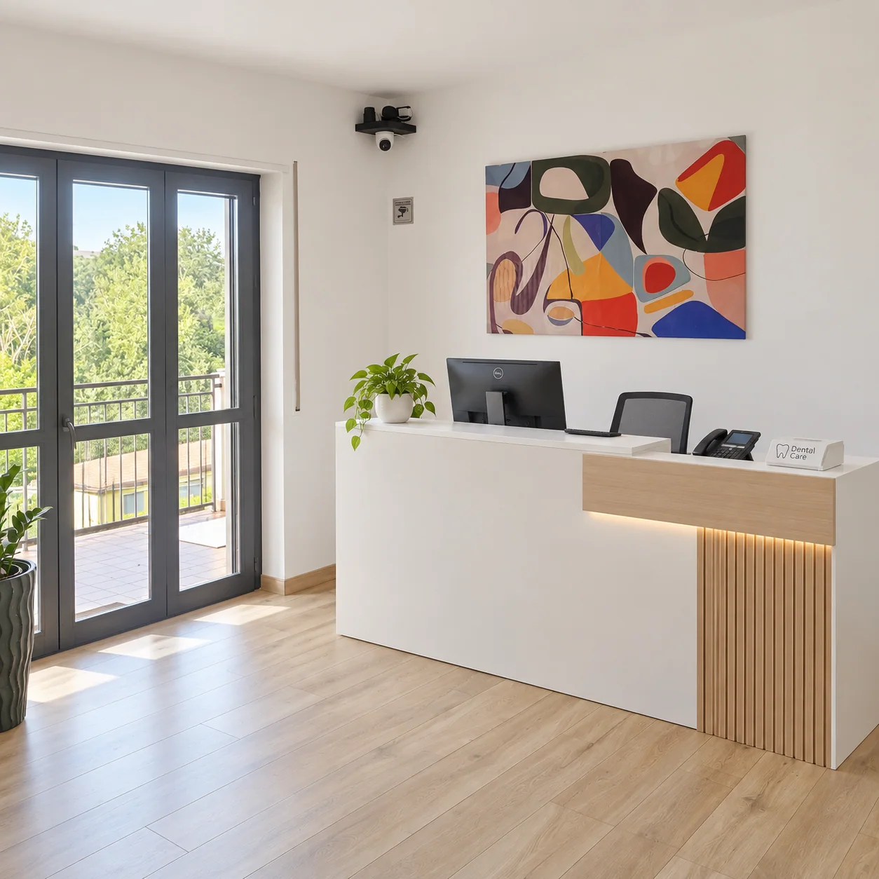 Proposta illustrativa della reception nello studio